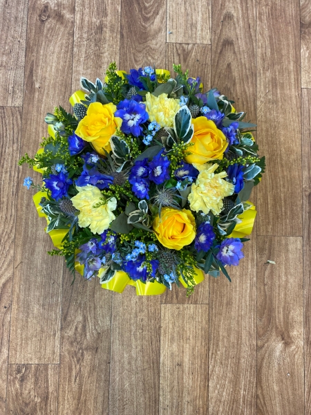 Blue and Yellow Posy